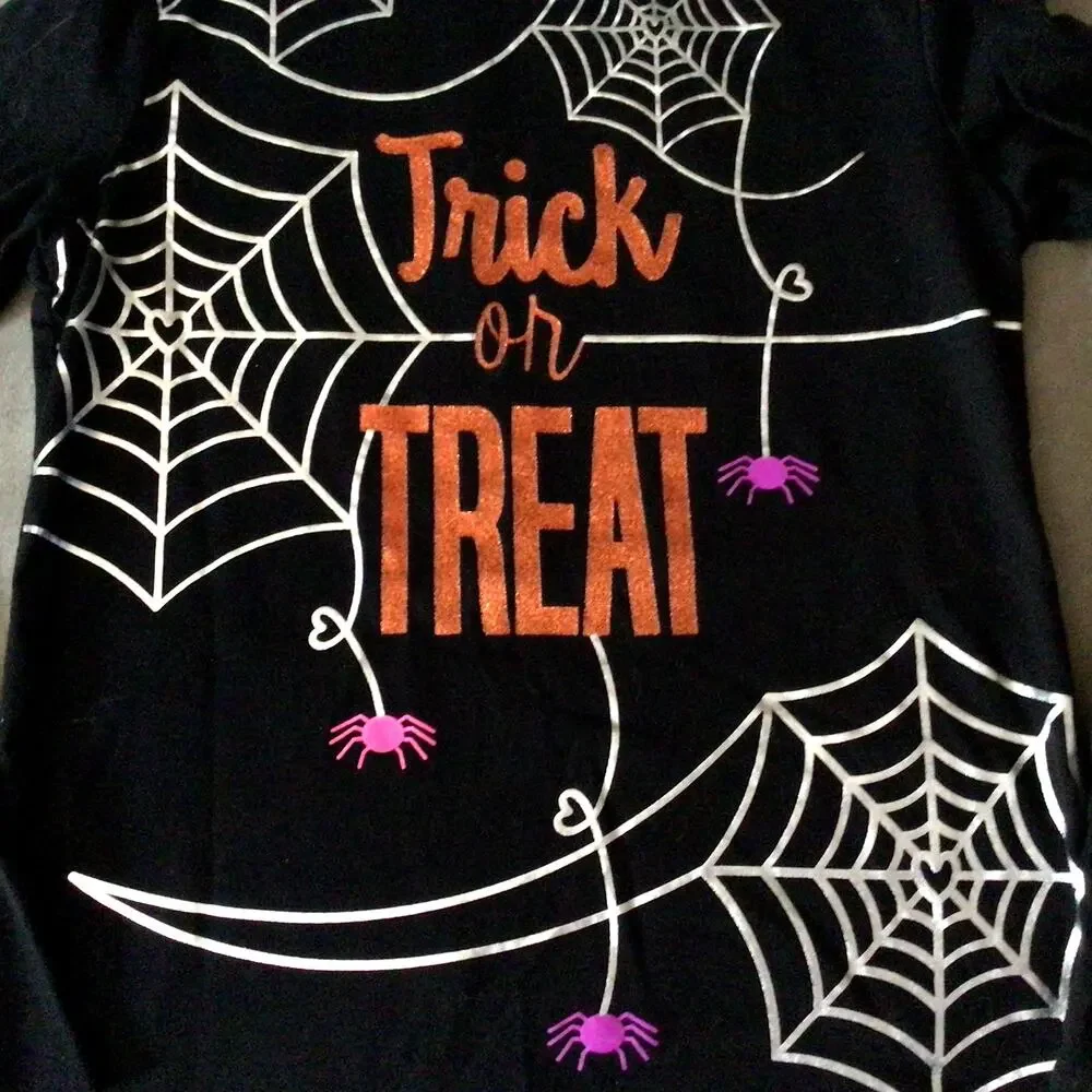 Halloween Trick or Treat Long Sleeve Top Sz L 10-12